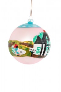 Clementine Hunter A Day At Melrose Plantation Round Ball Christmas Ornament