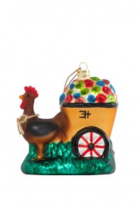 Clementine Hunter Gooster Hauling Flowers Figurine Christmas Ornament