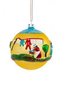Clementine Hunter Wash Day Round Ball Christmas Ornament
