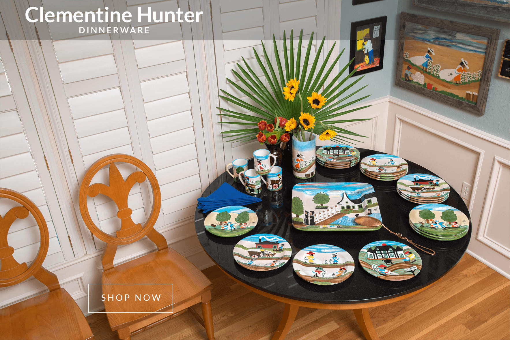 Clementine Hunter: Hand-Made Dinnerware